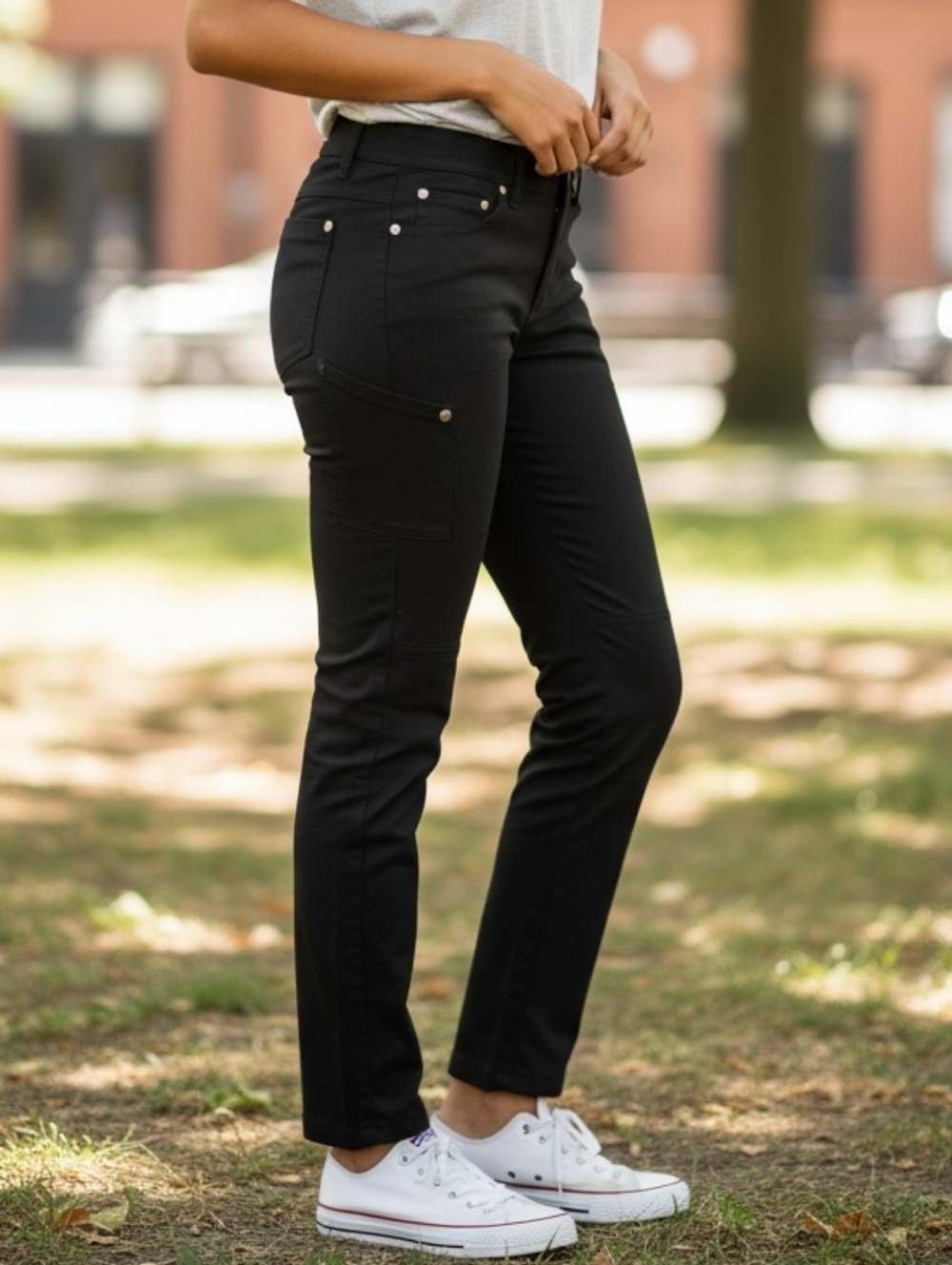 Athleta Midrise Stretch Pants Size Small Black